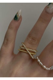 Heliophilia Silver KPEGMSA224s Anillo de Latón Dorado con Revestimiento de Laca Elegante y Sofisticado para Mujer